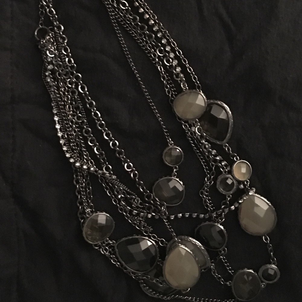 Multi layer Necklace Black & Grey